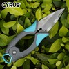 CYRUS Garden Pruner Herb Scissors,Large Size Handle and Sharp Blades,
