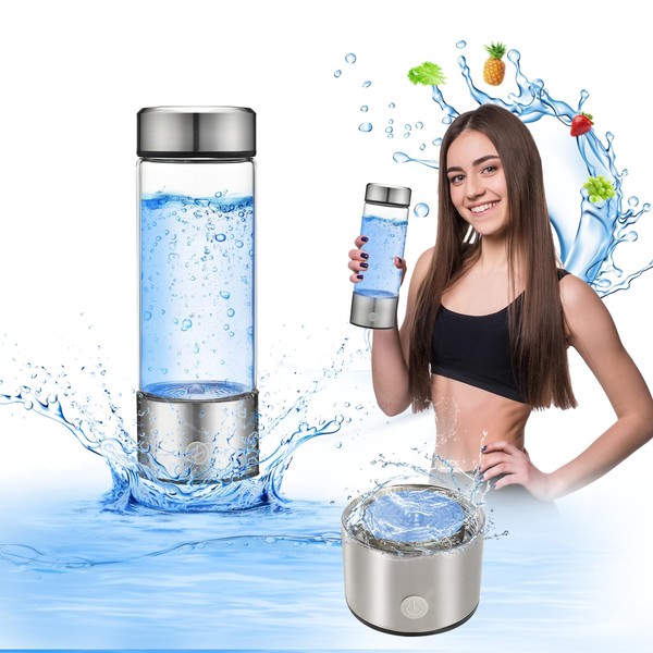 3-in-1 Hydrogen Water Bottle Generator - 450ml Portable Water Purifier