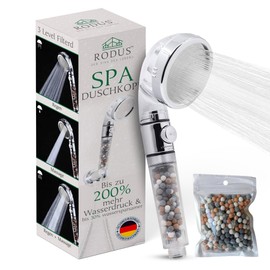 Ionic Hand Shower Head Water Saving Shower Head with Pressure Increase for More Water Pressure with 3 Filtrations, 3 Filtrations and 1 Replaceable PP Filter