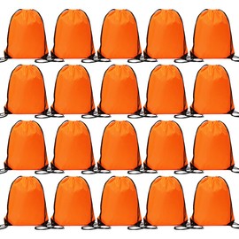CODOBON - Mochila con cordón a granel, bolsa de poliéster para gimnasio y deporte, Naranja, Classic