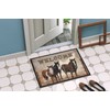 Caroline's Treasures SB3059MAT Welcome Mat with Horses Doormat 18x27 Front