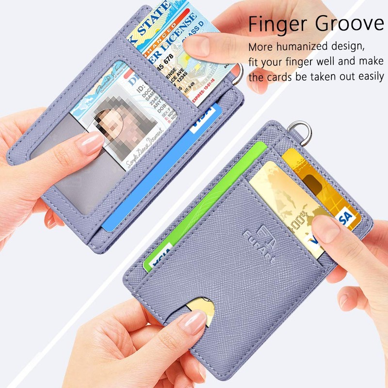 FurArt Slim Minimalist Wallet, Front Pocket Wallets, RFID Blocking, Credit
