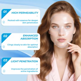 Bio Collagen Mask, 4 Stück Overnight Hydrogel Maske Beruhigend, Feuchtigkeitsspendend, Nahrhaft Kollagen Maske Gesicht für Frauen, Verbesserung der Elastizität der Haut Bio Collagen Real Deep Mask