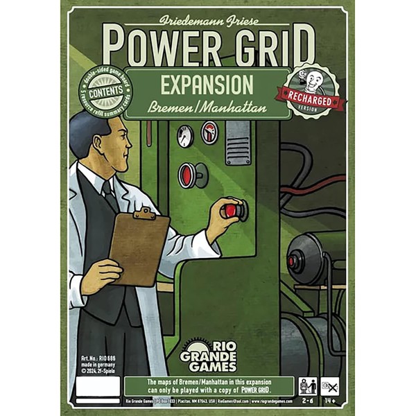 Rio Grande Games: Power Grid Bremen/Manhattan -Strategy Board Game, Electric