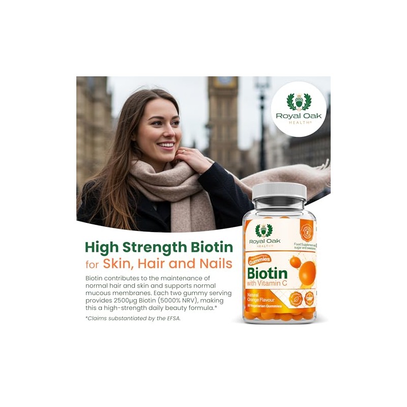 Biotin Gummies with Vitamin C + Vitamin E | Hair,