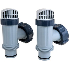 Intex Above Ground Plunger Valves with Gaskets & Nuts Replacement Part (2 Pack)