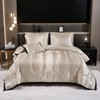 Satin Full Comforter Set Silk Like Beige Bedding Comforter 8