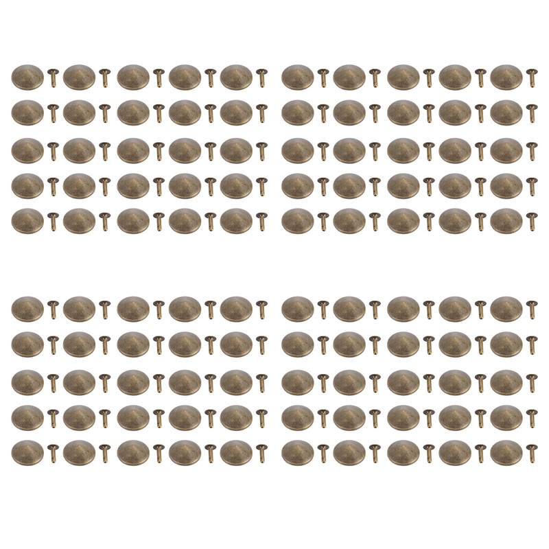 100 Sets Mushroom Rivets Stud 22mm DIY Iron Cone Spikes