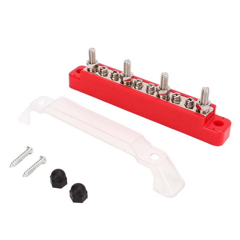 10 Way Power Distribution Block Bus Bar M6 Studs M4