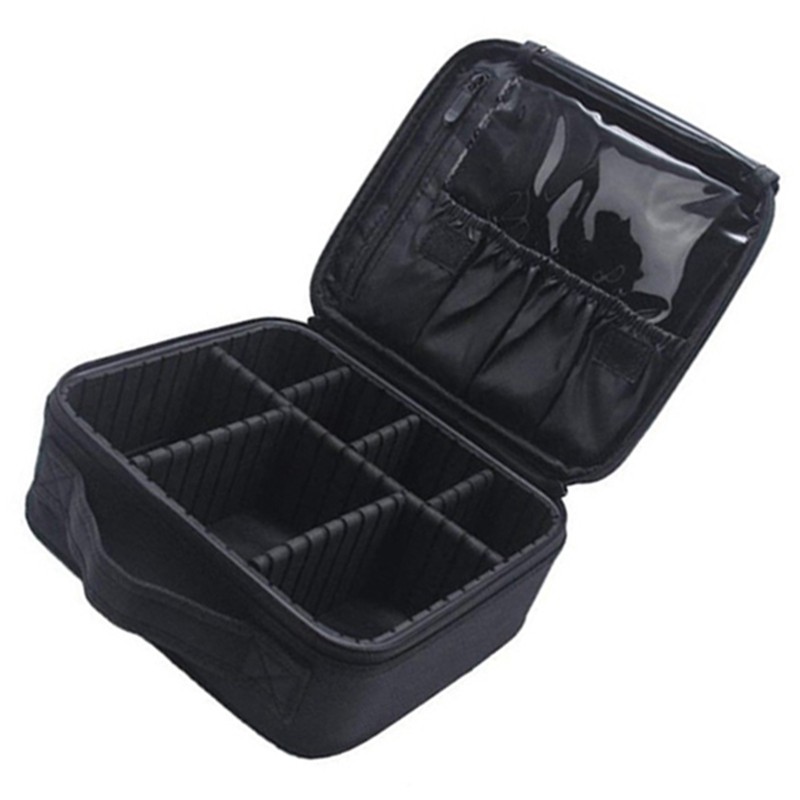 Makeup Handbags Removable Compartments Large Capacity Zipper Closure Cosmetic Storage