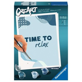 Ravensburger 23608 CreArt-Paint by Numbers Time to Relax-from 12 Years, White, Mittel