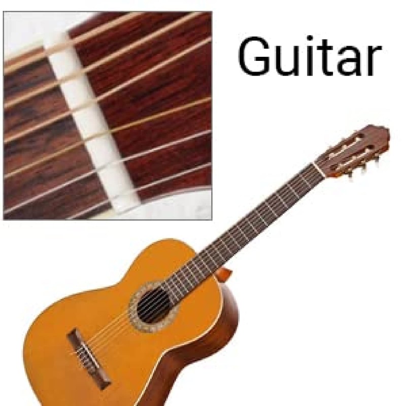 6 String Acoustic Guitar Bone Bridge Saddle and Nut, Electric