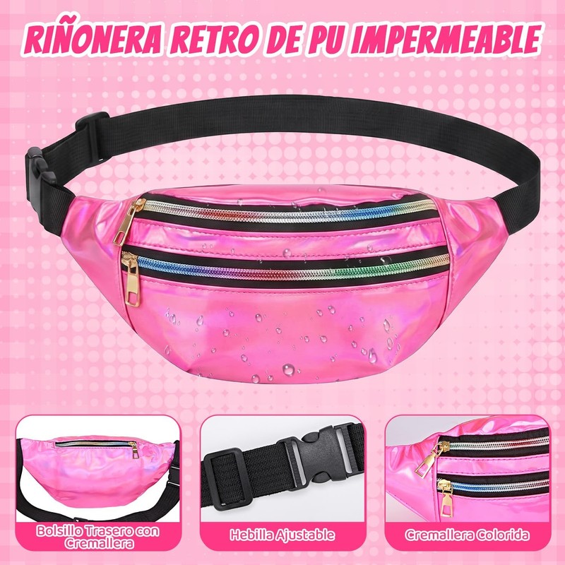 Lukovee Disfraz de los 1980 Mujers, 8 Conjunto de 80's