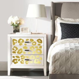 RoomMates RMK3616SCS Metallic Gold Leopard Spots Peel and Stick Wall Decals