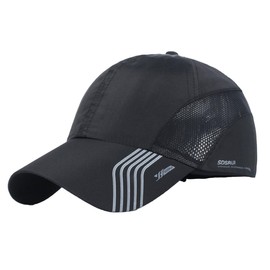 White Fang CZA073 Men's Cap, Hat, Sun Hat, UV Protection, Mesh, Breathable, Cycling, Running, Black