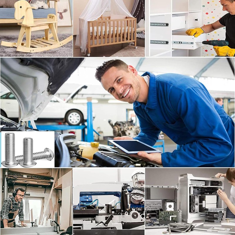 TA-VIGOR 100Pcs M3 x 10mm Alloy Steel Button Head Hex