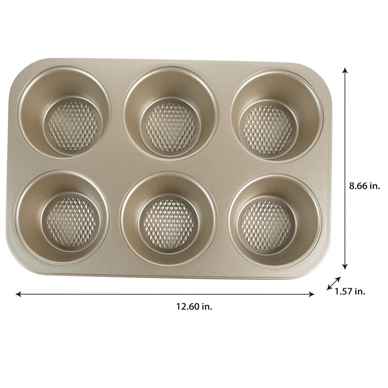 Kitchen Details Pro Series 6 Cup Muffin Pan with Diamond