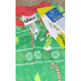 Grinch 24 month GRINCH Christmas Pajamas Footed Sleeper, NEW