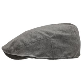 Men's Linen Flat Ivy Gatsby Summer Newsboy Hats (Grey, SM)