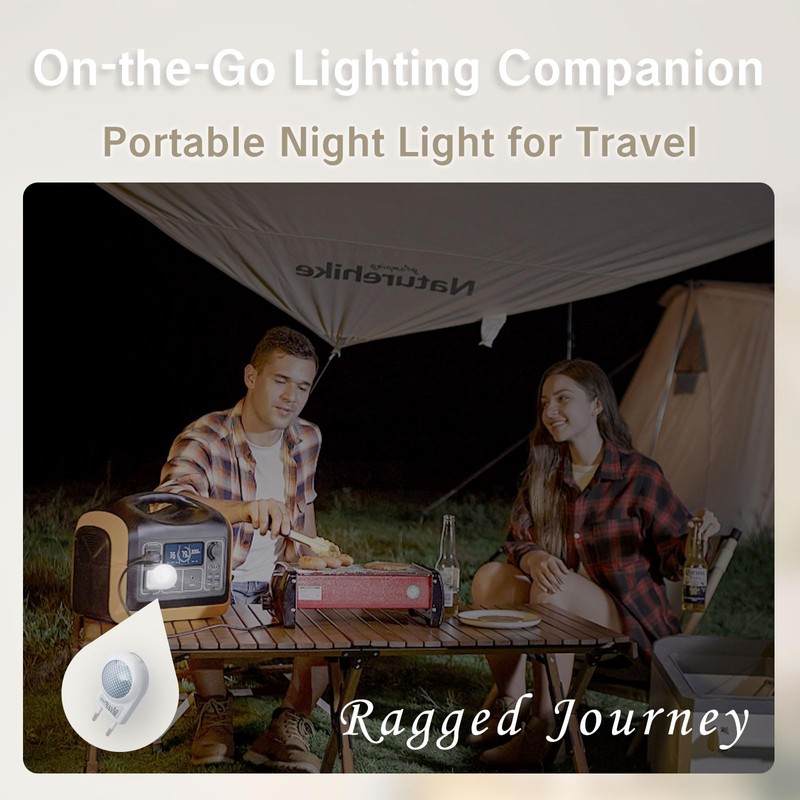 YAFIYGI Travel Night Light Portable Plug-in 0.7W Travel LED Night