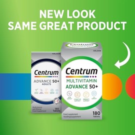 Centrum Advance 50+ Multivitamin Tablets, Adults Over 50, 180 Pack