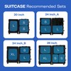 Branden Compression Packing Cubes 28" Set | S+S+L+L+XL, Blue, 5pcs