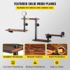 Industrial Pipe Shelving, Pipe Shelves with 4-Tier Wood Planks, Rustic