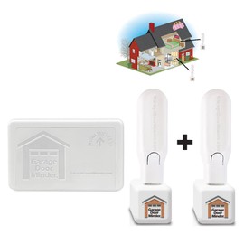 Garage Door Minder® 2-Room Combo Pack. No Wi-Fi. in Home Monitor & Alert System. 100% Wireless. Installs in Two Minutes! Great for Seniors!