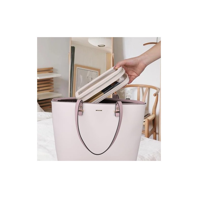Pinkmik - Bolsa de maquillaje transparente para maquillaje, bolsa de