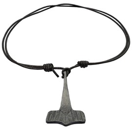 Armory Replicas Viking Protection Algiz Rune Norse Unisex Versatile Accessory Necklace w/Leather Cord - Comfortable Fit, Lightweight and Expertly Crafted