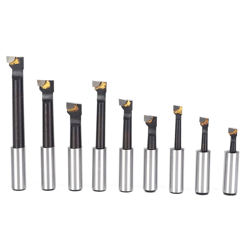 9Pcs Boring Bar Set 1/2" F1 Type High Speed Steel