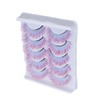 5pcs Colorful Eyelashes Dramatic Gradient Color False Eyelashes Fluffy 3D