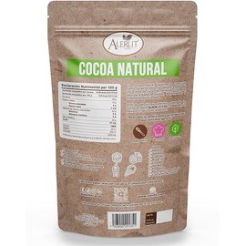 ALERLIT | Cacao en polvo | 1KG | Cocoa natural SIN AZÚCAR | KOSHER | Keto |Gluten Free | Cacao 100% | Superalimento | Cacao Powder | Raw Cacao | Dale un toque delicioso a tus creaciones.