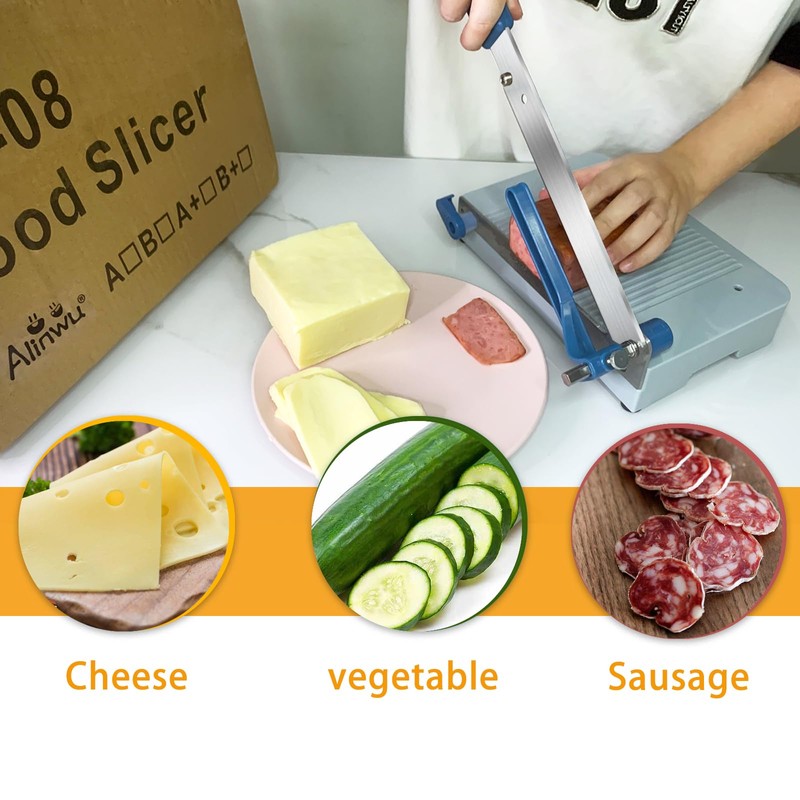Alinwu Multipurpose Cheese Slicers for Block Cheese, with Adjustable Thickness