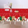 YEIUZPT 137 * 274cm Christmas Tablecloth Christmas Plastic Tablecloth, Red