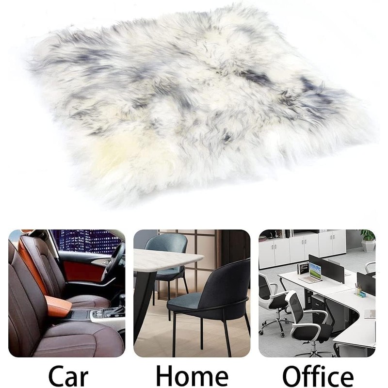OKAYDA Natural Australian Sheepskin Seat Cousion Luxury Lambskin Chair Pad,Soft