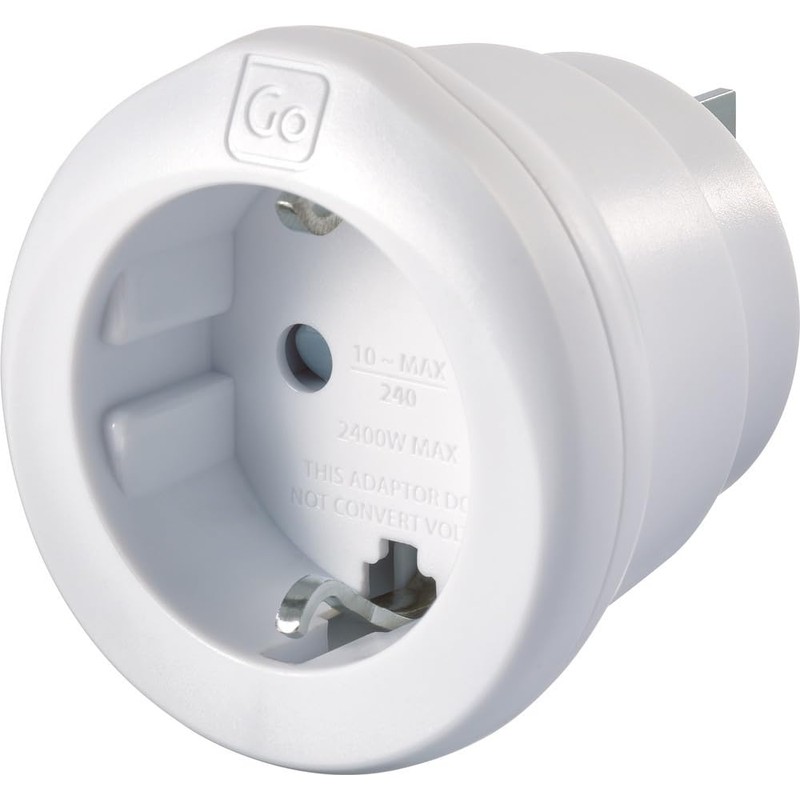 Go Travel EU - AUS Travel Adapter, White
