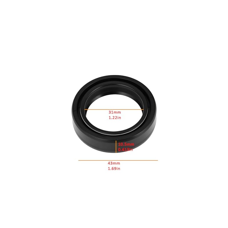 1 Set Motorcycle Fork Dust Seal 31x43x10.5mm Compatible with Honda