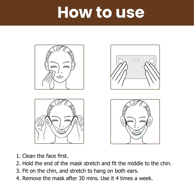 5pcs V Line Lifting Mask 2 Pairs Eye Mask Firm
