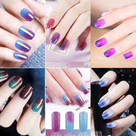 Omainy Chameleon Semi-Permanent Thermal Gel Nail Polish Thermal Semi-Permanent Nail Polish(6PC003)