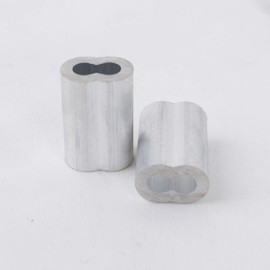 HIGOOD Aluminum Crimping Loop Sleeve for 3/16" Diameter Wire Rope and Cable (3/16" 25PCS).