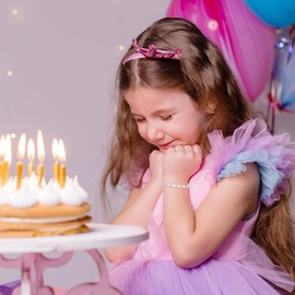 POWWA 5 Year Old Girl Birthday Gifts, Birthday Gifts for 5 Year Old Little Girls Jewelry Bracelets Gift