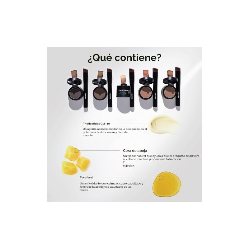 Thick Fiber Root Touch Up Powder - Juego Corrector De