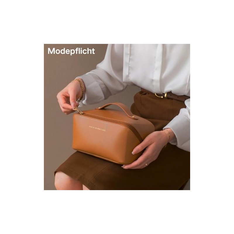 Women's Cosmetic Bag, 001 Brown