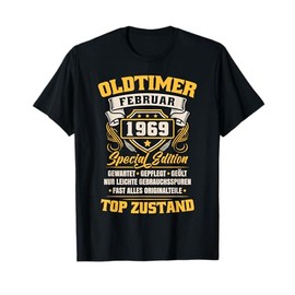 Oldtimer Fertigung February 1969 Funny Birthday Gift T-Shirt