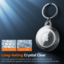 New IPX8 Waterproof Airtag Holder, 6 Pack Airtags Case with Keychain, [Tightly Sealed] [Drop-Proof] [Anti-Scratch] Full Body Protective Airtag Holder, Find Your Luggage, Pet, Keys, & More (6 Colors)