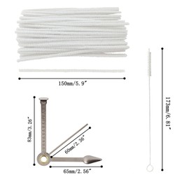 WAFJAMF Multifunctional Pipe Cleaning Kit,50 Pieces of Cleaning Strip 1 Pcs 3-in-1 Pipe Tamper Reamer and 5 Pcs Straw Brush