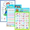 3 Pieces Educational Posters, ICEBLUEOR Laminated Wall Chart Number Senses