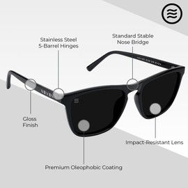 NEVEN Cambridge chunky sunglasses – Timeless Rectangle Glasses - UV Polarized Fashion Sunglasses