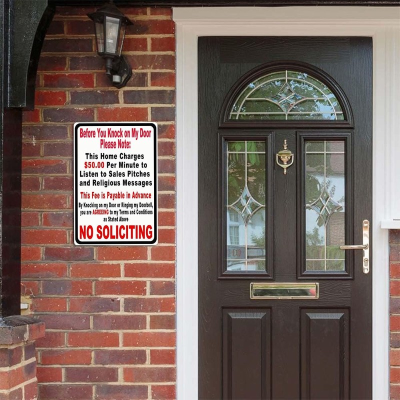 CUUCTGDA Before You Knock On My Door Sign No Soliciting